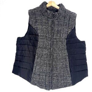 Ruff Hewn Puffer Vest With Sweater Top cool Ruffhewn black jacket plus 3X.